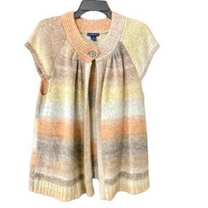 Westbound Womens Sweater Vest Womens Size 1X Short Sleeve Multicolored